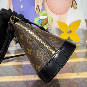 LV M53152 Louis Vuitton Alma BB Monogram N41221 Bag with Black - Default Title - View 5