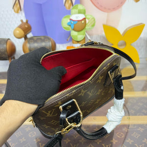 LV M53152 Louis Vuitton Alma BB Monogram N41221 Bag with Black - Default Title - View 9