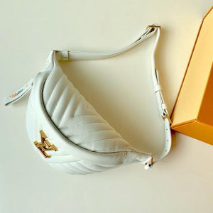 LV M55331 Louis Vuitton New Wave Leather Bumbag M53861 White - luxibagsmall