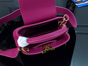 LV M56071 Louis Vuitton Capucines Mini Handbag Deep Rose - Default Title - View 9