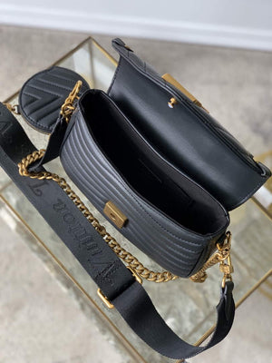 LV M56461 Louis Vuitton New Wave Multi-Pochette Leather M58941 Black - Default Title - View 4