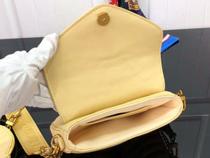 LV M56466 Louis Vuitton New Wave Multi-Pochette Leather M56467 Light Yellow - Default Title - View 6