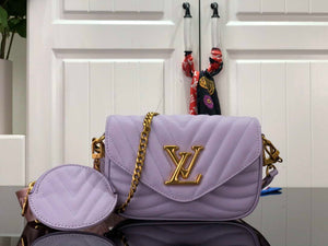 LV M56466 Louis Vuitton New Wave Multi-Pochette Leather M56461 Purple - Default Title - View 1