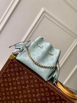 LV M57070 Louis Vuitton Bella Bucket Bag Mahina leather Sky blue - Default Title - View 3