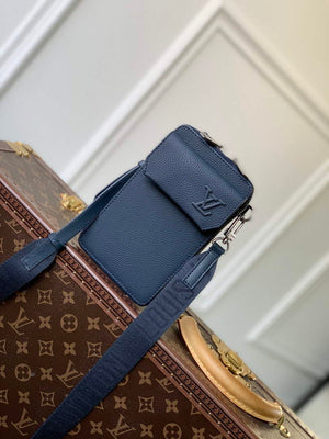 LV M57089 Louis Vuitton Phone Pouch Blue - Default Title - View 1