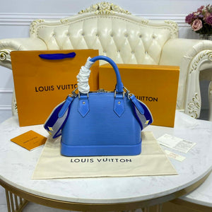 LV M57426 Louis Vuitton Alma BB Epi Handbag Blue - Default Title - View 3