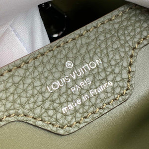 LV M57522 Louis Vuitton Capucines BB Handbag Green and Brown - Default Title - View 7
