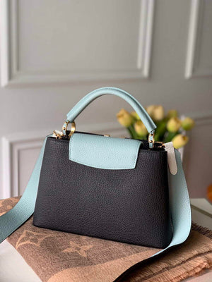 LV M57523 Louis Vuitton Capucines BB Handbag Black and Blue - Default Title - View 2