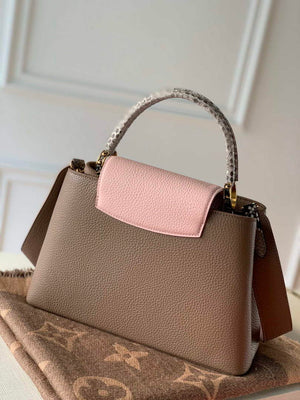 LV M57540 Louis Vuitton Capucines MM Bags M57903 Grey and Pink - Default Title - View 2