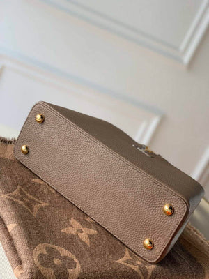 LV M57540 Louis Vuitton Capucines MM Bags M57903 Grey and Pink - Default Title - View 4