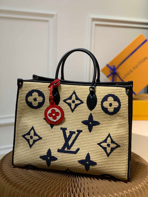 LV M57644 Louis Vuitton Onthego GM Tote Bag Black - Default Title - View 1