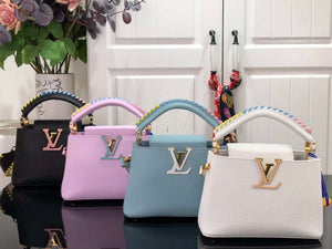 LV M57671 Louis Vuitton Capucines MM Handbag Pink - Default Title - View 1
