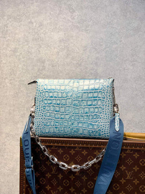 LV M57791 Louis Vuitton Coussin PM Crocodile pattern Bag Blue - Default Title - View 2