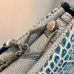 LV M57791 Louis Vuitton Coussin PM Crocodile pattern Bag Blue - Default Title - View 6