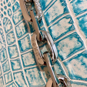 LV M57791 Louis Vuitton Coussin PM Crocodile pattern Bag Blue - Default Title - View 7