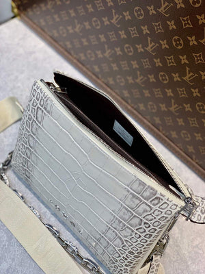 LV M57791 Louis Vuitton Coussin PM Crocodile pattern Bag White - Default Title - View 9