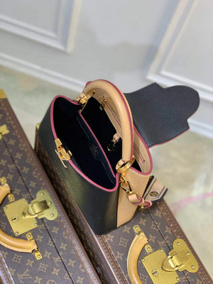 LV M58607 Louis Vuitton Capucines BB Handbag Black Apricot - Default Title - View 8