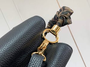 LV M58732 Louis Vuitton Capucines MM Handbag Black - Default Title - View 6