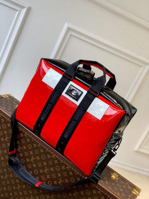 LV M58755 Louis Vuitton Neo Porte Documents Voyage Black red - Default Title - View 1