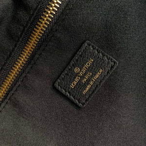 LV M58907 Louis Vuitton Neverfull MM Bag M45685 Monogram Empreinte Leather Black with Beige Logo - Default Title - View 7