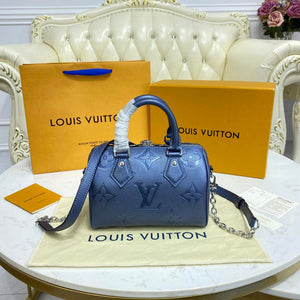 LV M58953 Louis Vuitton Speedy Bandouliere 20 Bag Blue - Default Title - View 3