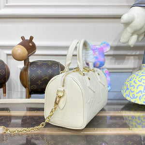 LV M58953 Louis Vuitton Speedy Bandouliere 20 Bag White - Default Title - View 3