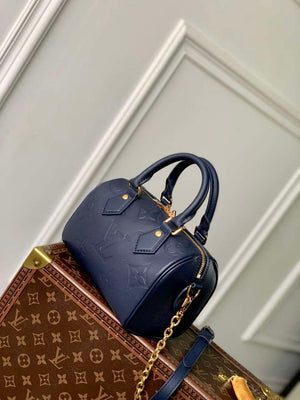 LV M58953 Louis Vuitton Speedy Bandouliere 20 Handbag Dark Blue - Default Title - View 2