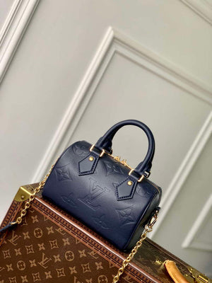 LV M58953 Louis Vuitton Speedy Bandouliere 20 Handbag Dark Blue - Default Title - View 3