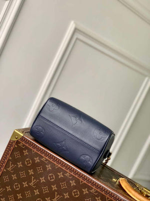 LV M58953 Louis Vuitton Speedy Bandouliere 20 Handbag Dark Blue - Default Title - View 4