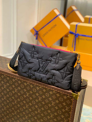 LV M58980 Louis Vuitton Maxi Multi Pochette Accessoires Bag M58977 Black and Fuchsia - Default Title - View 2