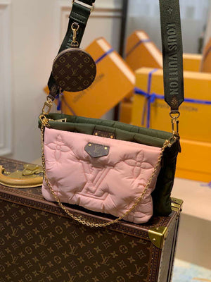 LV M58977 Louis Vuitton Maxi Multi Pochette Accessoires Bag M58980 Green and Pink - Default Title - View 2