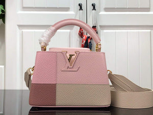 LV M59268 Louis Vuitton Capucines Mini Handbag M59269 Rose - Default Title - View 1