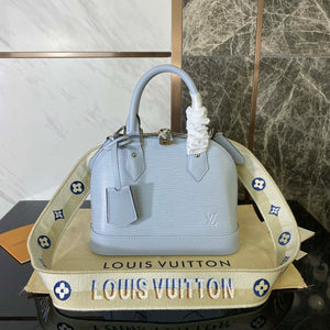 LV M59345 Louis Vuitton Alma BB Epi Handbag Sky Blue - Default Title - View 1