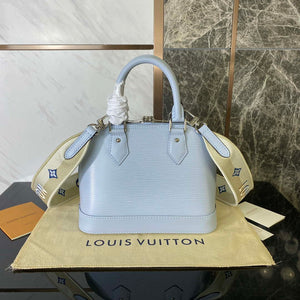 LV M59345 Louis Vuitton Alma BB Epi Handbag Sky Blue - Default Title - View 4