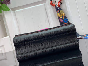 LV M59416 Louis Vuitton Twist MM Epi leather Handbag Black - Default Title - View 4