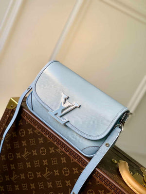 LV M59461 Louis Vuitton Buci Handbag Epi Leather Cloud Blue - Default Title - View 1