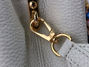 LV M59468 Louis Vuitton Capucines BB Handbag Snow White and Cedrat - Default Title - View 3
