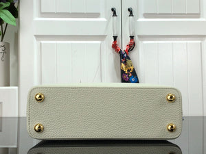 LV M59468 Louis Vuitton Capucines BB Handbag Snow White and Cedrat - Default Title - View 8