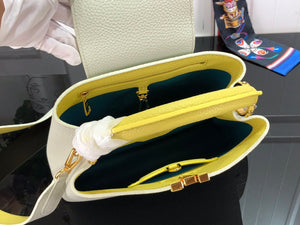 LV M59468 Louis Vuitton Capucines BB Handbag Snow White and Cedrat - Default Title - View 9