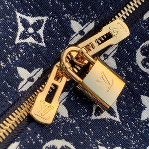 LV M59609 Louis Vuitton Speedy Bandouliere 25 Denim Leather Bag - Default Title - View 4