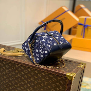 LV M59611 Louis Vuitton Square Denim Leather Bag - Default Title - View 1