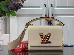 LV M59687 Louis Vuitton Twist PM Epi leather Handbag Quartz White - Default Title - View 1