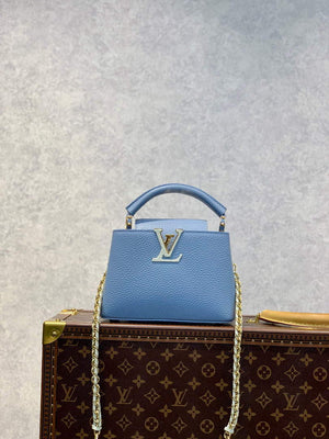 LV M59709 Louis Vuitton Capucines Mini Bag Blue - Default Title - View 1