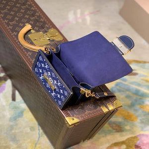 LV M59716 Louis Vuitton Mini Dauphine Denim Leather Bag - Default Title - View 8