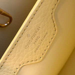 LV M59883 Louis Vuitton Capucines MM Handbag Cr¨¨me Beige / Plume Yellow - Default Title - View 9
