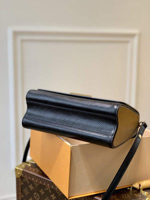 LV M59887 Louis Vuitton Twist MM EPI Leather Bag Black - Default Title - View 2