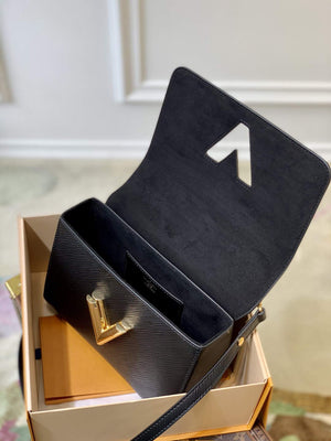 LV M59887 Louis Vuitton Twist MM EPI Leather Bag Black - Default Title - View 8