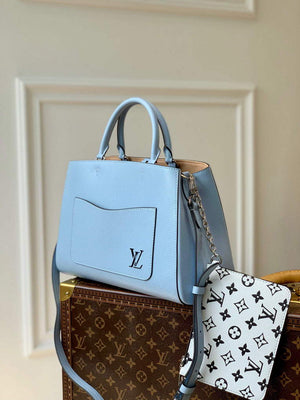 LV M59953 Louis Vuitton Marelle Tote MM Blue - Default Title - View 3