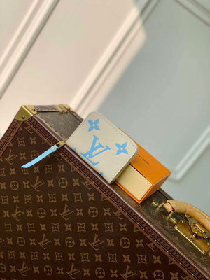 LV M60574 Louis Vuitton Zippy Coin Purse Blue - Default Title - View 1