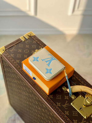 LV M60574 Louis Vuitton Zippy Coin Purse Blue - Default Title - View 3